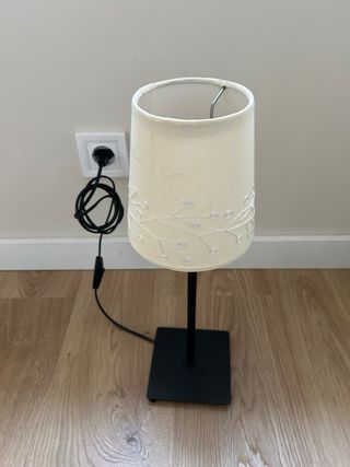 Lámpara de mesa beige y negra 2 unidades