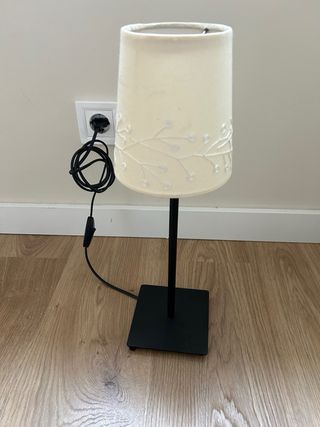 Lámpara de mesa beige y negra 2 unidades