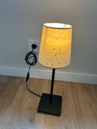 Lámpara de mesa beige y negra 2 unidades