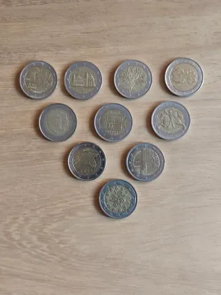 Lote de 10 monedas conmemorativas