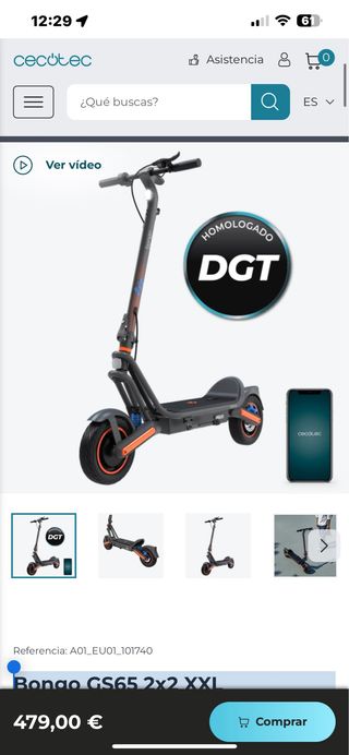 Patinete Eléctrico Cecotec Bongo GS65 2x2 XXL