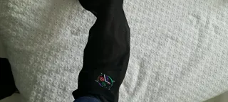 Blusa manga larga negra mujer