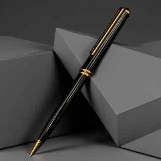 Duo Pluma y Bolígrafo Inoxcrom Negro/Dorado