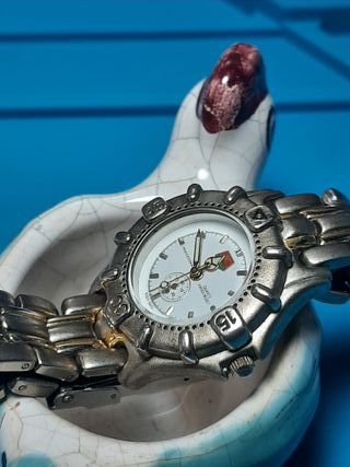 Reloj Sport Profesional Plata y Blanco