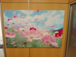 Cuadro Flores Rosas y Verdes