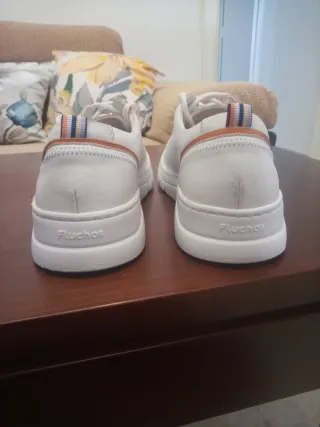 Zapatillas Fluchos Pompas F1422 Piel Blancas