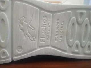 Zapatillas Fluchos Pompas F1422 Piel Blancas