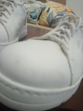 Zapatillas Fluchos Pompas F1422 Piel Blancas