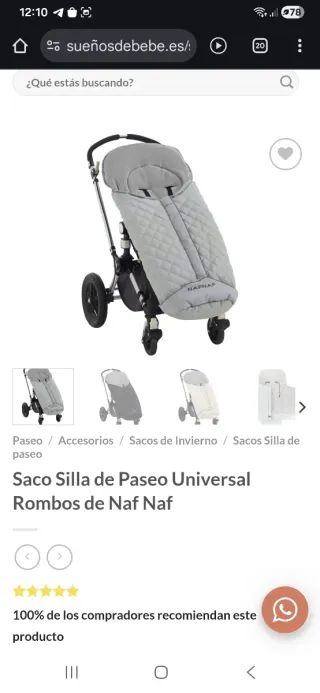 Saco de invierno Naf Naf para cochecito