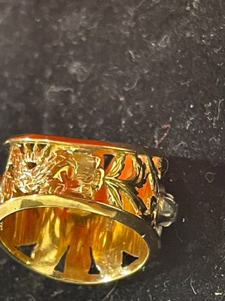 Anillo Oro Victoriano Diamantes S.XIX