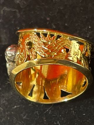 Anillo Oro Victoriano Diamantes S.XIX