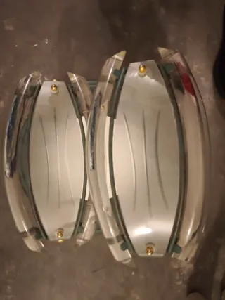 Lámpara de salón cristal y metal