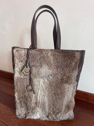 Bolso Piel Purificación García Marrón/Multicolor