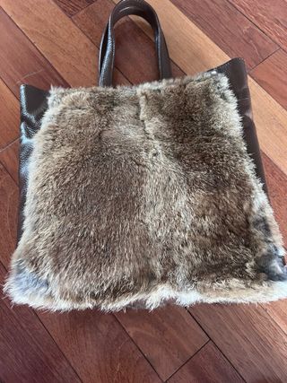 Bolso Piel Purificación García Marrón/Multicolor