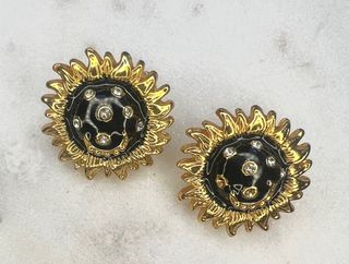 Christian Dior Broche y Pendientes Sol Luna