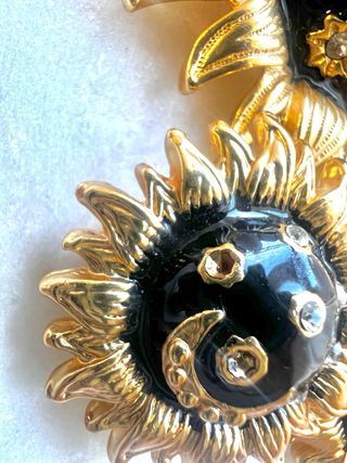 Christian Dior Broche y Pendientes Sol Luna