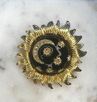 Christian Dior Broche y Pendientes Sol Luna