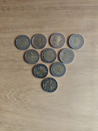 Lote de 10 monedas de 2 euros