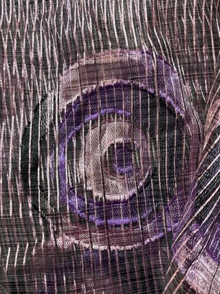 Tenda a tre veli sfumature viola, lilla e grigio