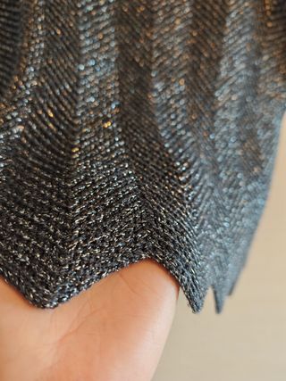 Top tirantes plateado brillante Talla S - Nuevo