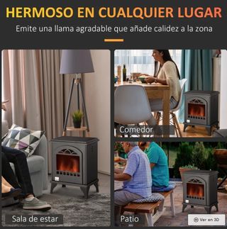 Estufa Bioetanol HOMCOM 7000 BTU