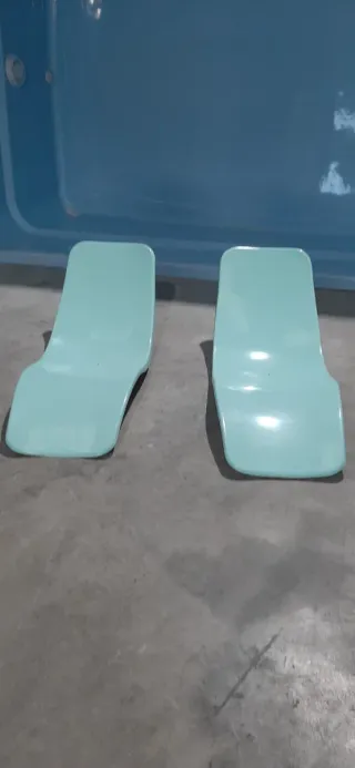 Hamacas de poliéster azul y verde azulado