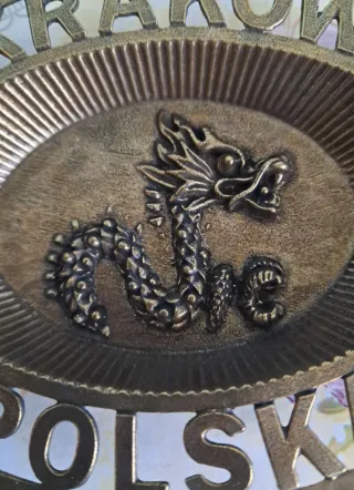 Portacenere Ferro Cracovia Polonia Drago Souvenir