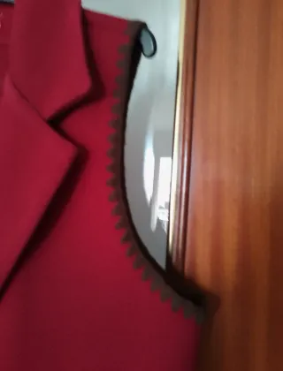 Chaleco largo o vestido burdeos talla L