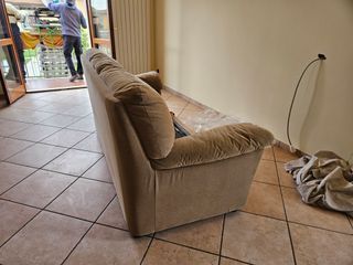 Divano Letto 3 posti in tessuto beige