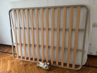 Somier metálico con lamas de madera 135