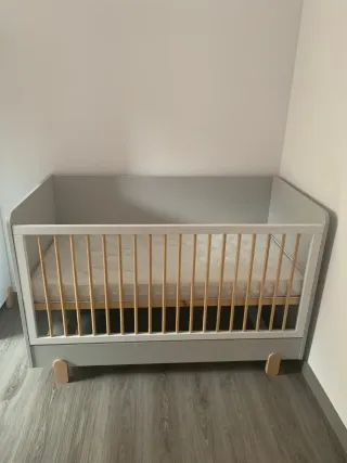 Cuna/cama Muebles Ros Gris