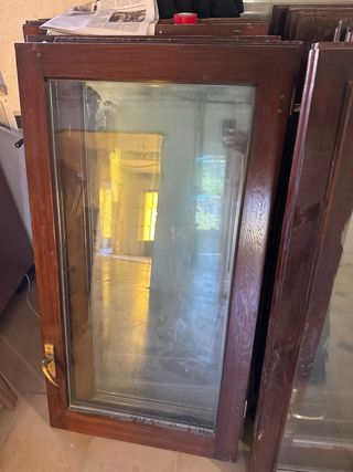 Ventana madera con cristal climalit