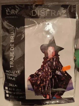 Disfraz Bruja Talla 7-9años