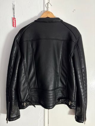 Chaqueta Biker Zara Piel Sintética Negra