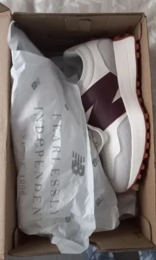 Bambas 327 blanca y burdeos