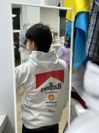 Sudadera Marlboro Racing Blanca