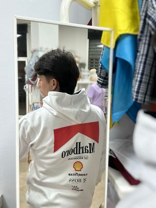 Sudadera Marlboro Racing Blanca