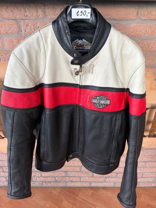 Chaqueta Harley-Davidson Negra, Roja y Blanca