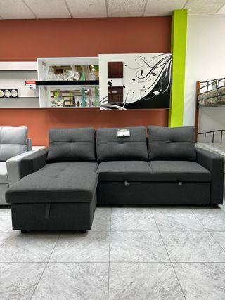 Sofá chaise longue 3 plazas con almacenaje