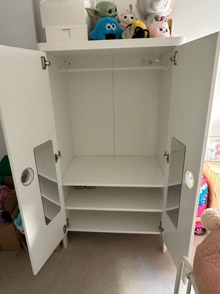 Armario blanco de madera infantil BUSUNGE