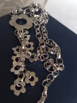 Collana Argento 925 con Ciondoli a Fiore