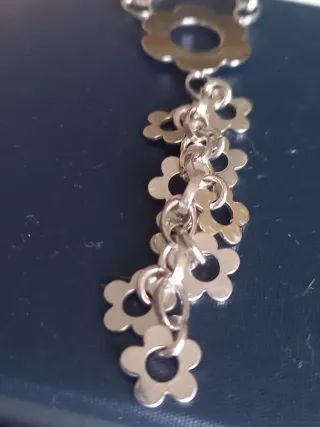 Collana Argento 925 con Ciondoli a Fiore