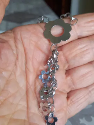 Collana Argento 925 con Ciondoli a Fiore