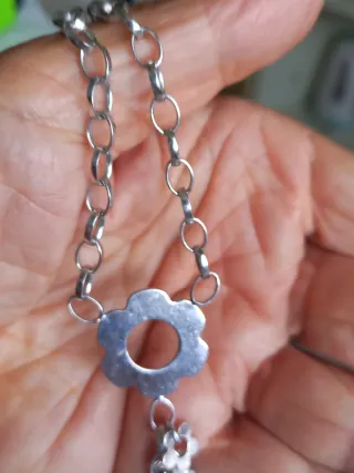 Collana Argento 925 con Ciondoli a Fiore