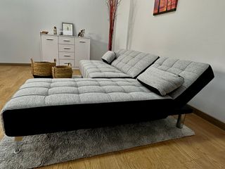 Sofá Cama Gris Tela