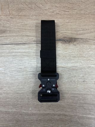 Cinturón táctico negro y rojo unisex de nailon