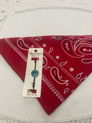 Pañuelo Bandana Rojo y Blanco