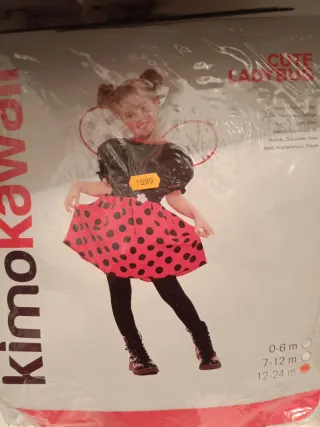 Disfraz mariquita talla 12-24 meses