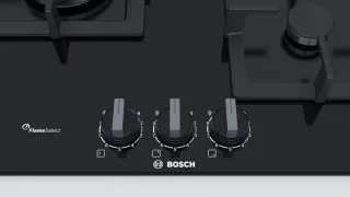 Placa de gas Bosch cristal negro