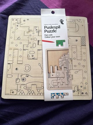 Puzzle de madera para colorear